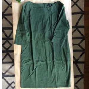 COS green shift dress